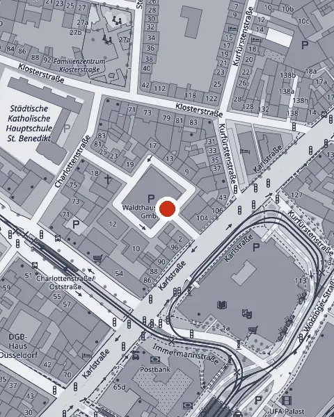 Kaart van de omgeving van CONTIPARK Parking Garage Bendemannstraße